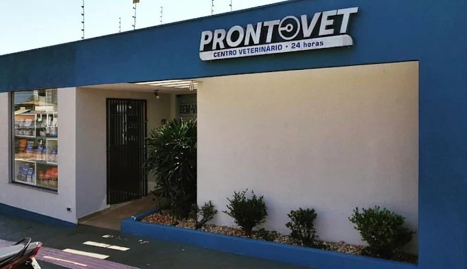 Fachada da Prontovet Centro Veterinário, na Rua Brasil, em Campo Grande/MS.
